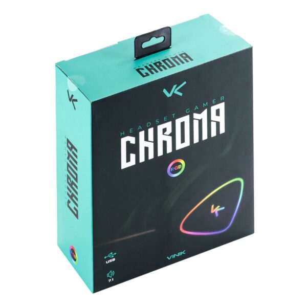 FONE HEADSET GAMER CHROMA USB 7.1 RGB ROSA - GH804 - Imagem 11