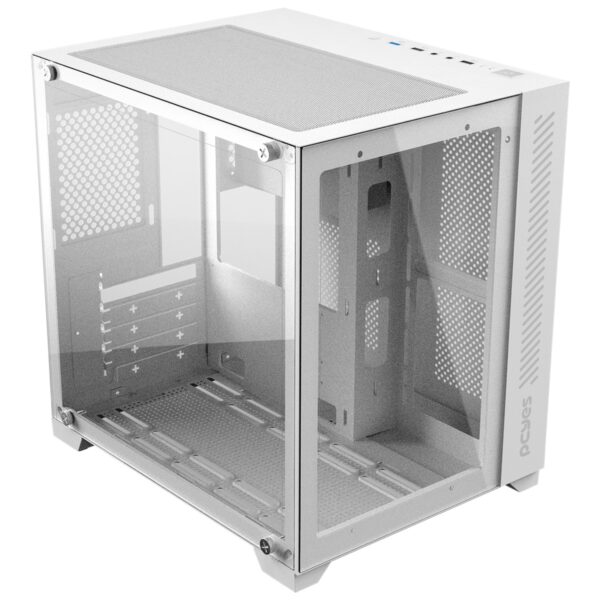 GABINETE GAMER FORCEFIELD WHITE GHOST - FRONTAL E LATERAL EM VIDRO - PCYES - GFFWGP - Imagem 2