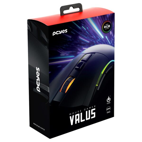 MOUSE GAMER PCYES VALUS - 12400 DPI - RGB - 8 BOTOES - PMGVLBV - Imagem 12