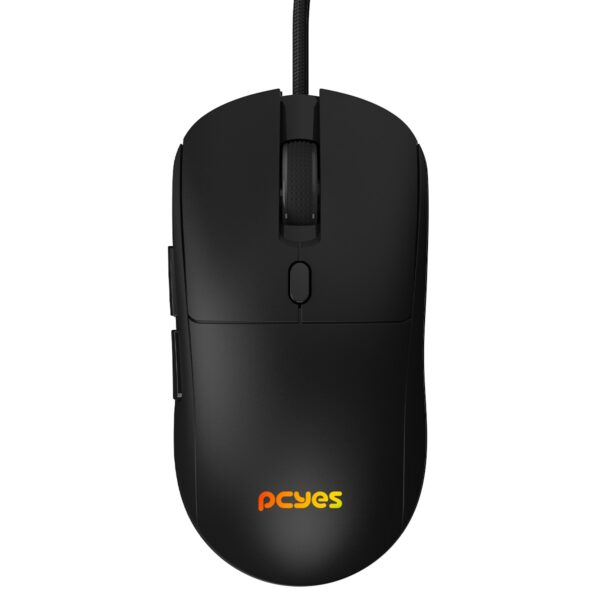 MOUSE GAMER PCYES BASARAN BLACK VULCAN - 12400 DPI - RGB - 6 BOTOES - PMGBRBV