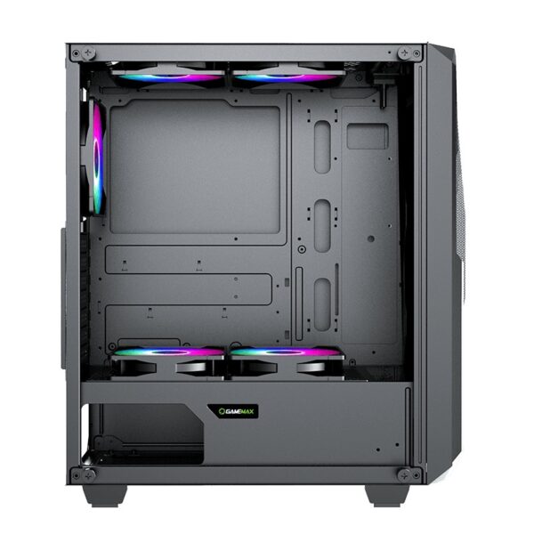GABINETE GAMER MICRO ATX/ ATX/ ITX SEM FONTE REVOLT PRETO GAMEMAXX - Imagem 2