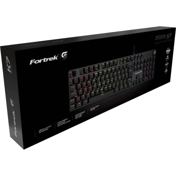 TECLADO GAMER MECANICO FORTREK G K7 BK RGB - Imagem 3