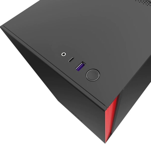 GABINETE H210B-BR PRETO/VERMELHO - Imagem 2