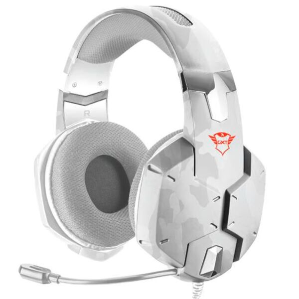 HEADSET GAMER TRUST GXT 322W CARUS BRANCO CAMUFLADO