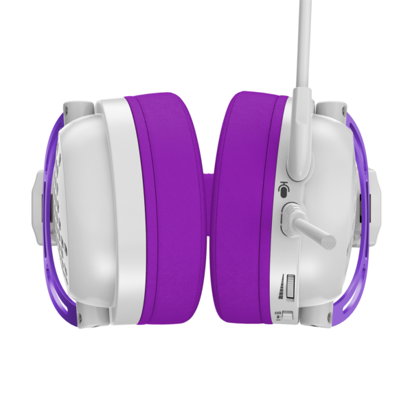 HEADSET GAMER REDRAGON DIOMEDES BRANCO COM ROXO - Imagem 2