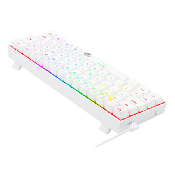 TECLADO MECANICO GAMER DRAGONBORN RGB BRANCO SWITCH MARROM ABNT2 - Image 5