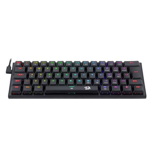 TECLADO MECANICO GAMER REDRAGON ANIVIA PRETO RGB COM SWITCH MARROM ABNT-2 - Imagem 5