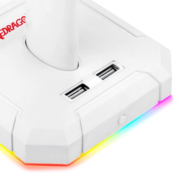 SUPORTE PARA HEADSET SCEPTER RGB PRO BRANCO - Imagem 5