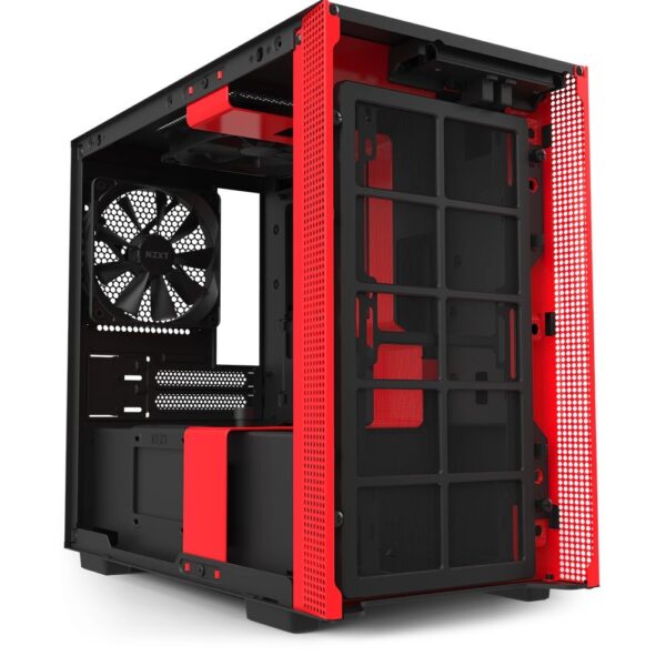 GABINETE H210B-BR PRETO/VERMELHO