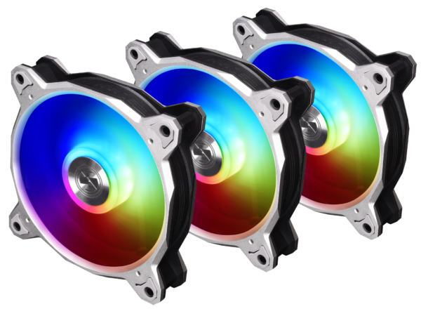 KIT COM 3 FANS ADD-RGB BR DIGITAL 3R SILVER