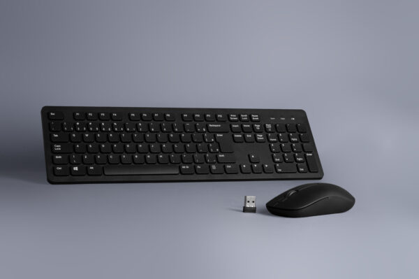 KIT TECLADO MEMBRANA E MOUSE AKKO AKP104 WL PRETO - Imagem 6