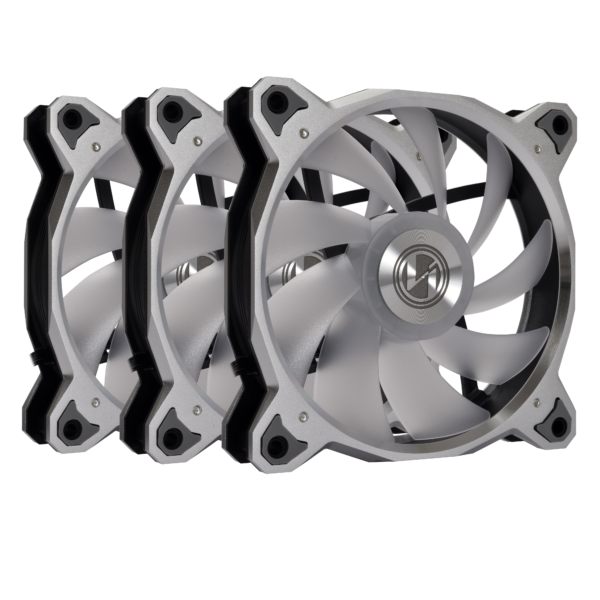 KIT COM 3 FANS ADD-RGB BR DIGITAL 3R SILVER - Imagem 2