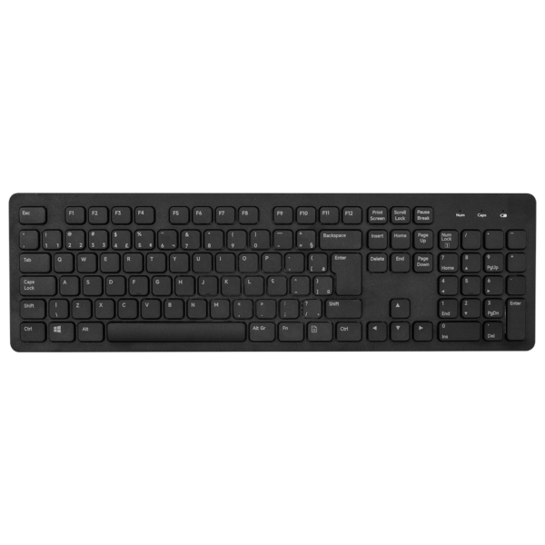 KIT TECLADO MEMBRANA E MOUSE AKKO AKP104 WL PRETO - Imagem 2