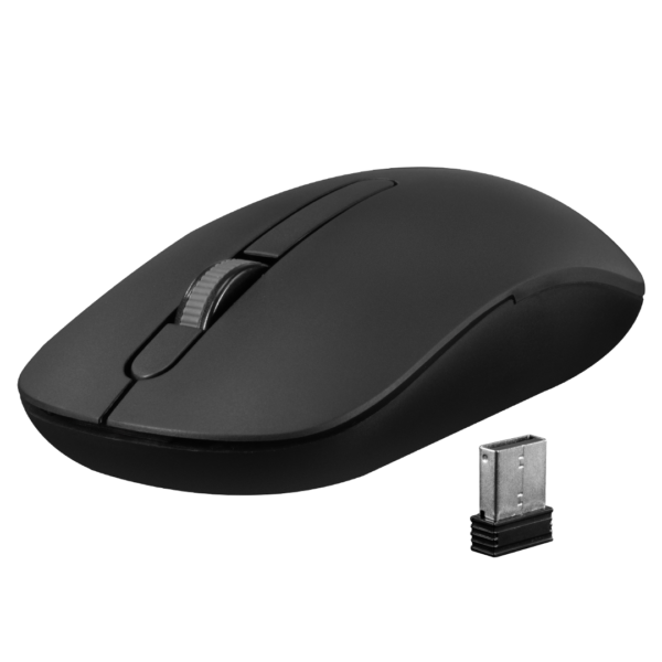 KIT TECLADO MEMBRANA E MOUSE AKKO AKP104 WL PRETO - Imagem 3