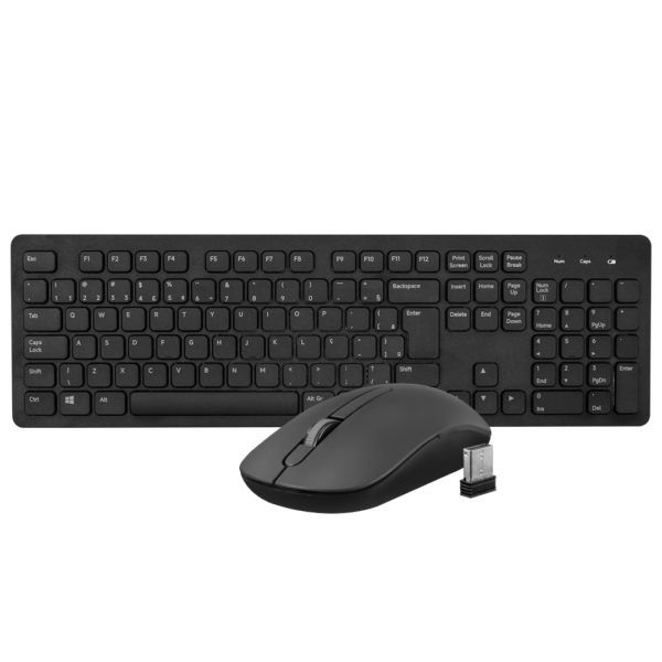 KIT TECLADO MEMBRANA E MOUSE AKKO AKP104 WL PRETO - Imagem 4