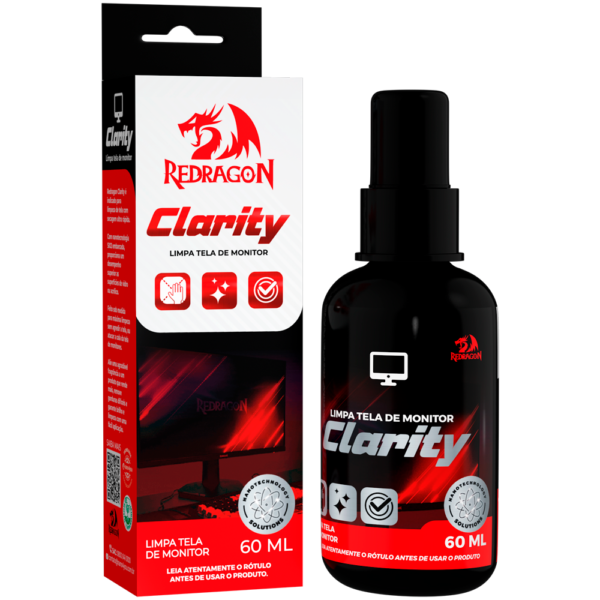 LIMPA TELA DE MONITOR REDRAGON CLARITY 60 ML CLARITY - Imagem 4
