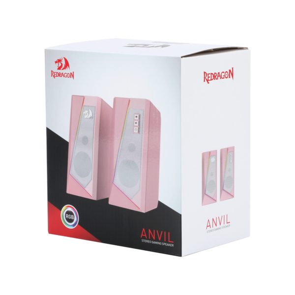 CAIXA DE SOM GAMER ANVIL RGB ROSA - Imagem 7