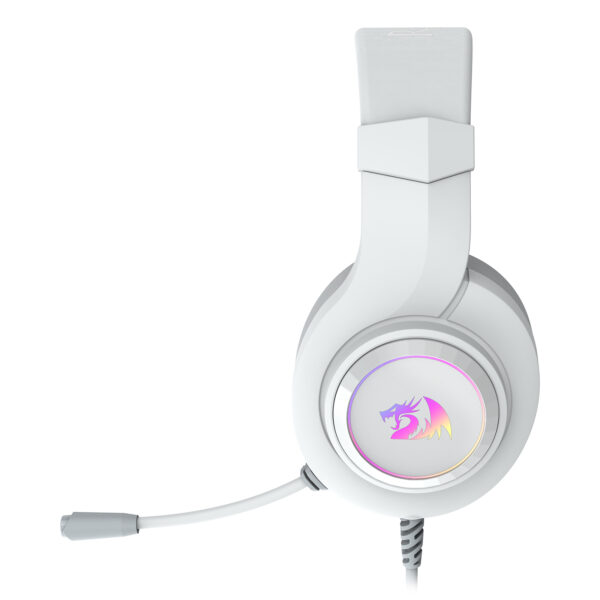 HEADSET GAMER REDRAGON HYLAS USB RGB BRANCO - Imagem 4