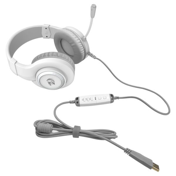 HEADSET GAMER REDRAGON HYLAS USB RGB BRANCO - Imagem 7