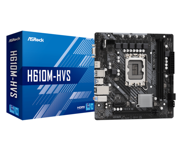 PLACA MAE ASROCK H610M-HVS (LGA1700/DDR4/HDMI/VGA/USB 3.2) - Imagem 2
