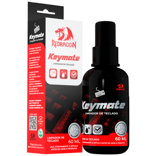 LIMPA TECLADO REDRAGON 60 ML KEYMATE