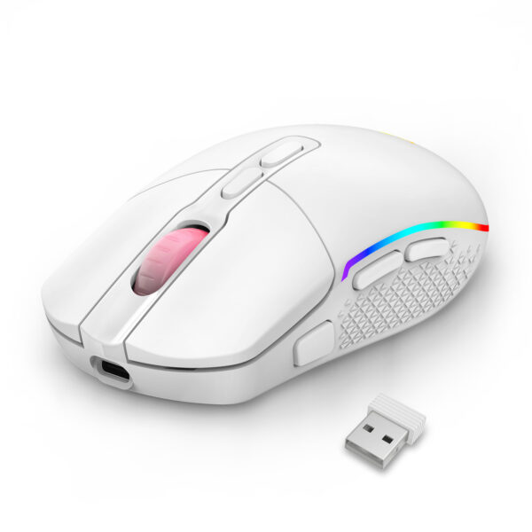 MOUSE GAMER REDRAGON INVADER PRO RGB BRANCO - Imagem 2