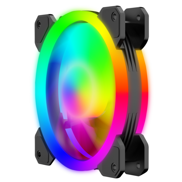 KIT COM 5 FANS 120X25MM T-TGF515 RGB PRETO - Imagem 2
