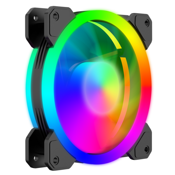 KIT COM 5 FANS 120X25MM T-TGF515 RGB PRETO - Imagem 3