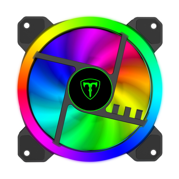 KIT COM 5 FANS 120X25MM T-TGF515 RGB PRETO - Imagem 5