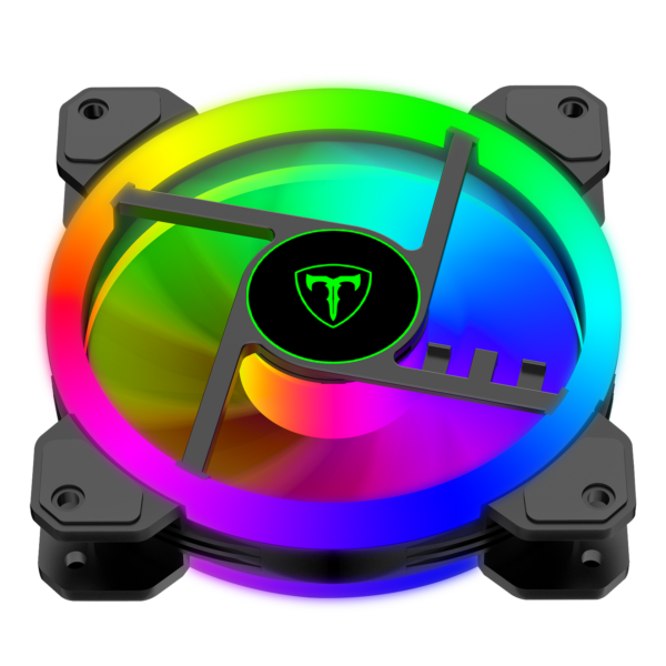 KIT COM 5 FANS 120X25MM T-TGF515 RGB PRETO - Imagem 7
