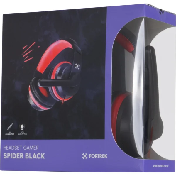 HEADSET GAMER FORTREK SPIDER BLACK PT/VM - Imagem 10