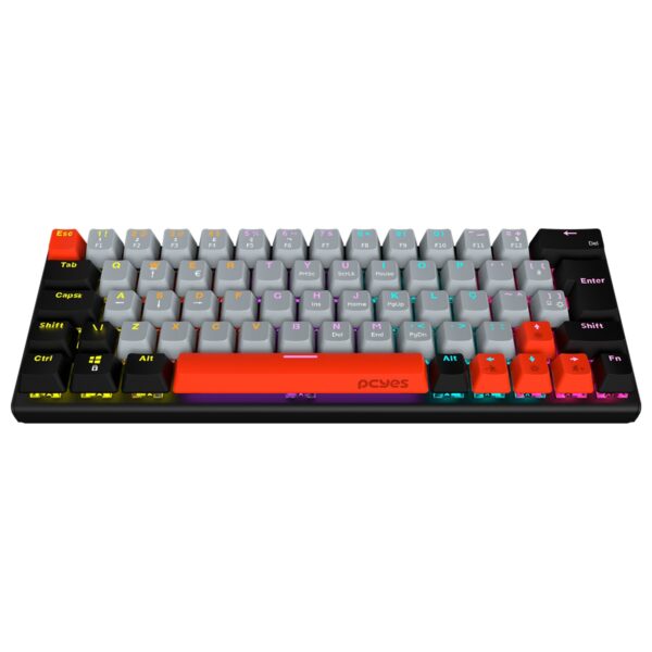 TECLADO MECANICO 60% PCYES KUROMORI BLACK VULCAN - SWITCH BLUE - LED RAINBOW - PTKM60BL - Imagem 3