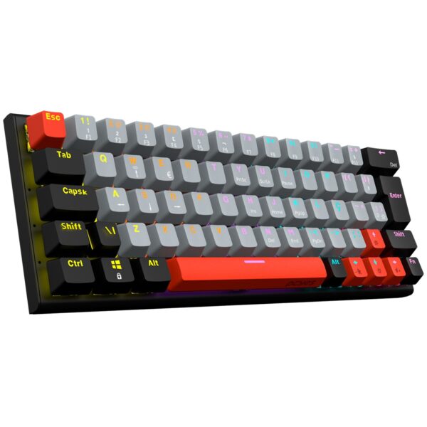 TECLADO MECANICO 60% PCYES KUROMORI BLACK VULCAN - SWITCH BLUE - LED RAINBOW - PTKM60BL - Imagem 4