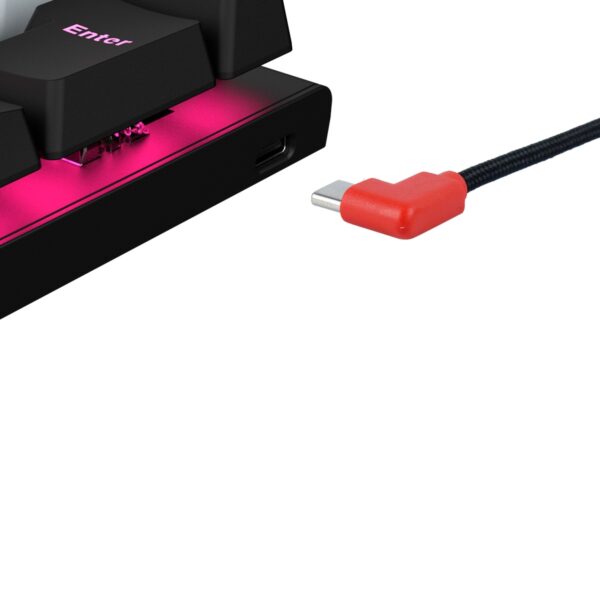 TECLADO MECANICO 60% PCYES KUROMORI BLACK VULCAN - SWITCH BLUE - LED RAINBOW - PTKM60BL - Imagem 6