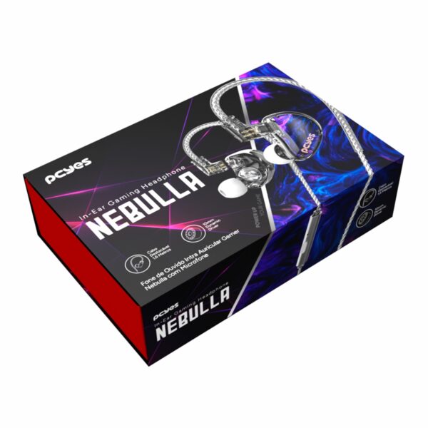 FONE DE OUVIDO INTRA AURICULAR GAMER PCYES NEBULLA DRIVER 1DD 10MM - CABO 1,6M C/ MICROFONE - FPN1DD - Imagem 6