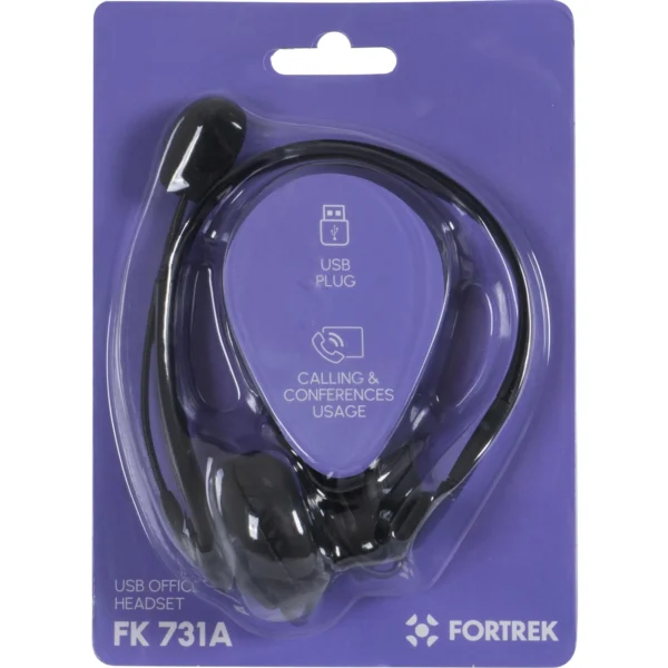 HEADSET USB FORTREK FK731A - Imagem 5