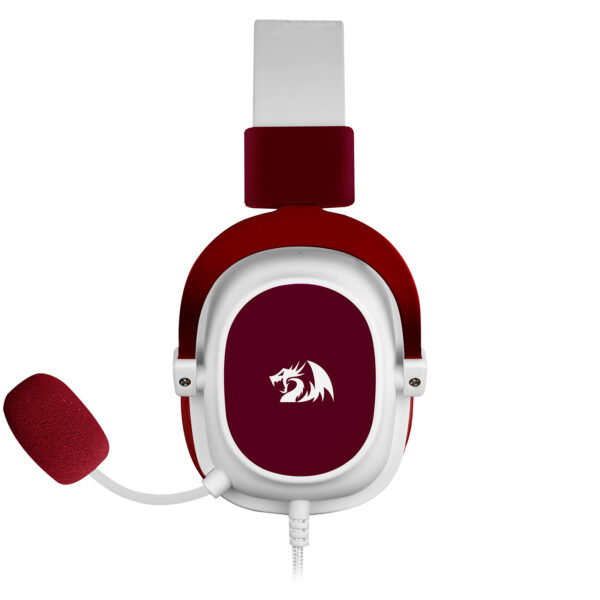 HEADSET GAMER HERO BRANCO COM VERMELHO - Imagem 3