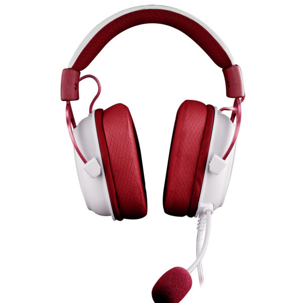 HEADSET GAMER HERO BRANCO COM VERMELHO - Imagem 4