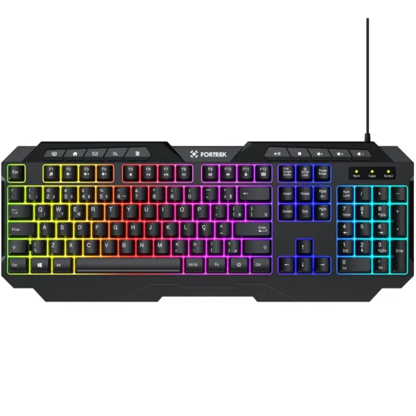 TECLADO MULTIMIDIA FORTREK SHORT CUT