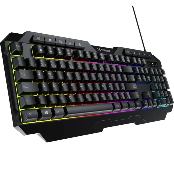 TECLADO MULTIMIDIA FORTREK SHORT CUT - Imagem 2